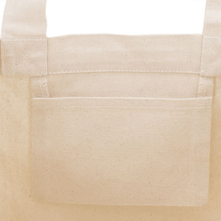 Торба со долга рачка и џеб 45х37х10см памучна 280г