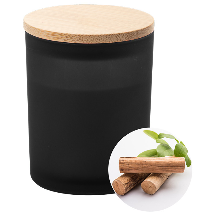 Свеќа во тегла ароматична со бамбусово капаче