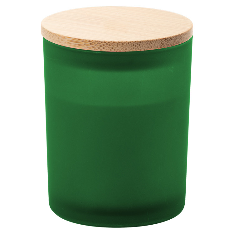 Свеќа во тегла ароматична со бамбусово капаче