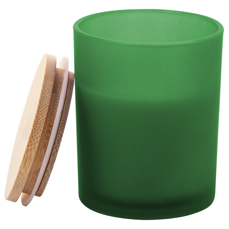 Свеќа во тегла ароматична со бамбусово капаче