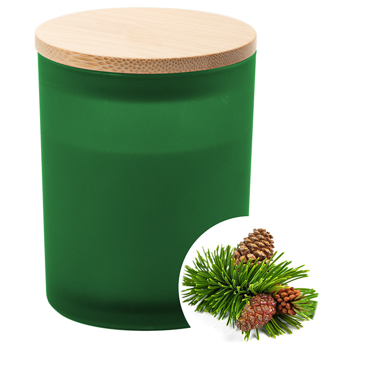 Свеќа во тегла ароматична со бамбусово капаче