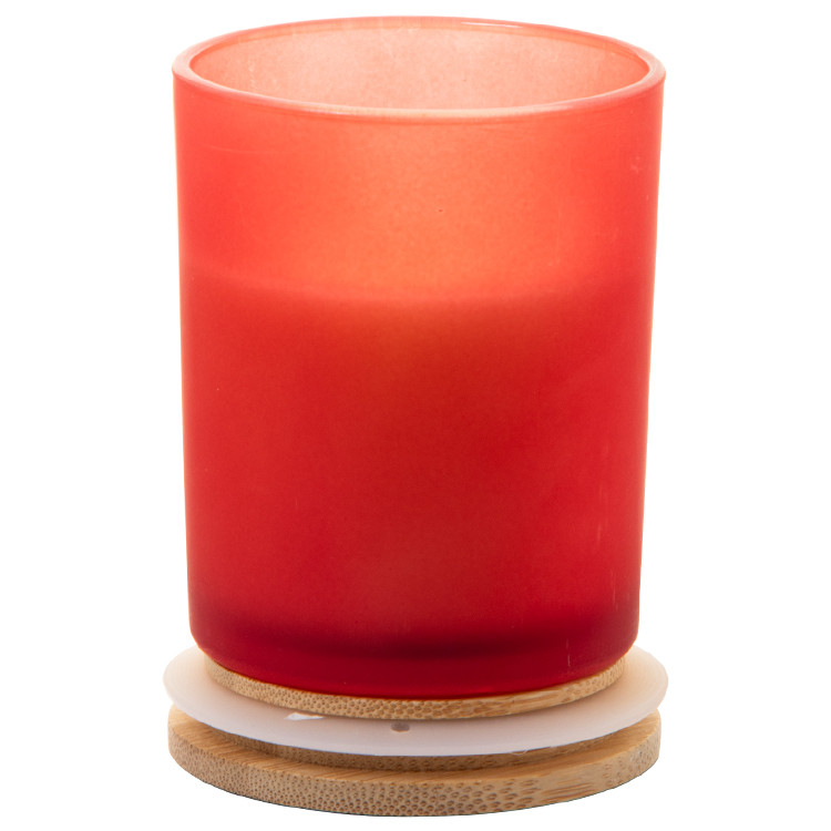 Свеќа во тегла ароматична со бамбусово капаче