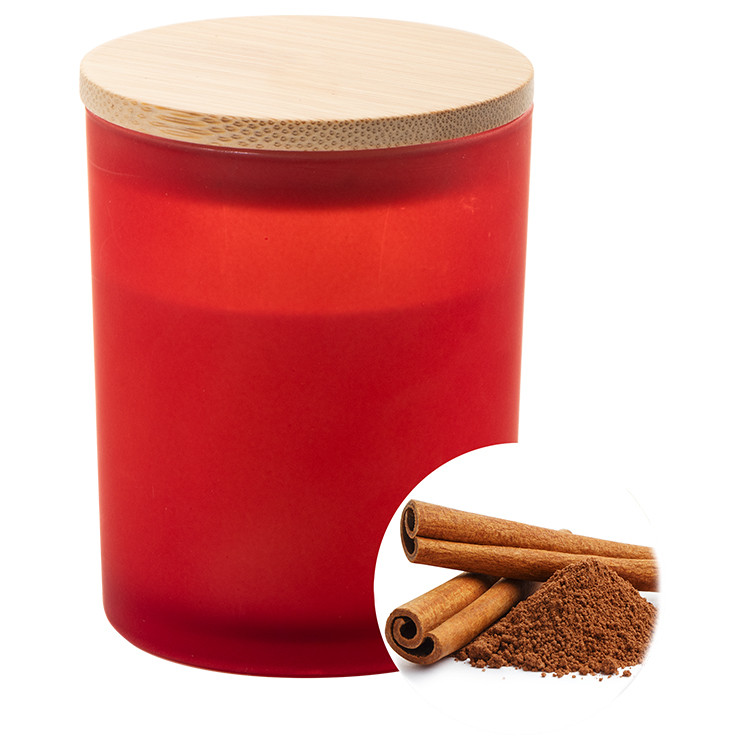 Свеќа во тегла ароматична со бамбусово капаче