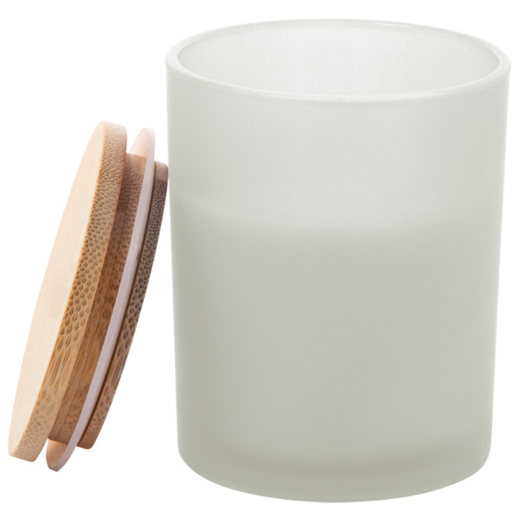 Свеќа во тегла ароматична со бамбусово капаче