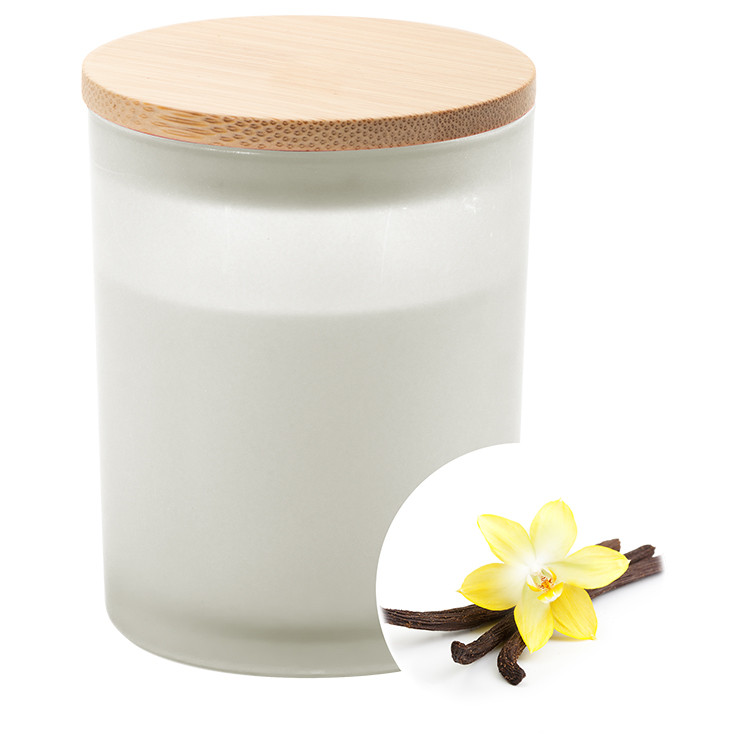 Свеќа во тегла ароматична со бамбусово капаче