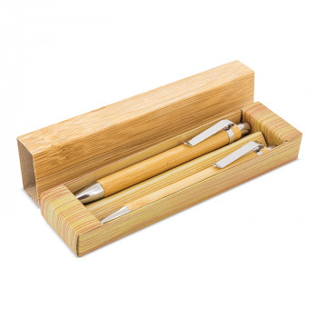 Еко сет пенкало и вечен молив, бамбус