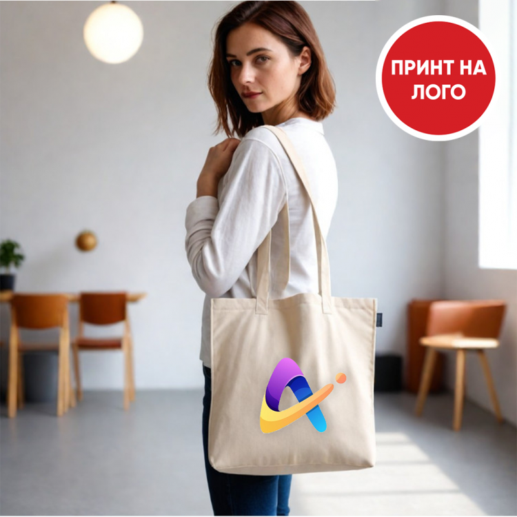 Торба со долга рачка 38х42, памучна 110гр