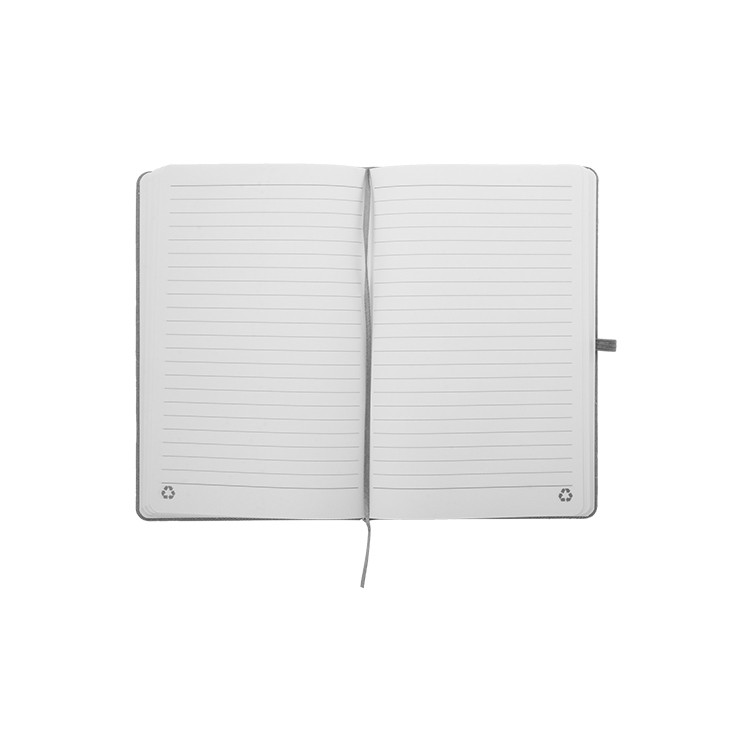 Тефтер А5 со ластик, рециклиран 80л. линија