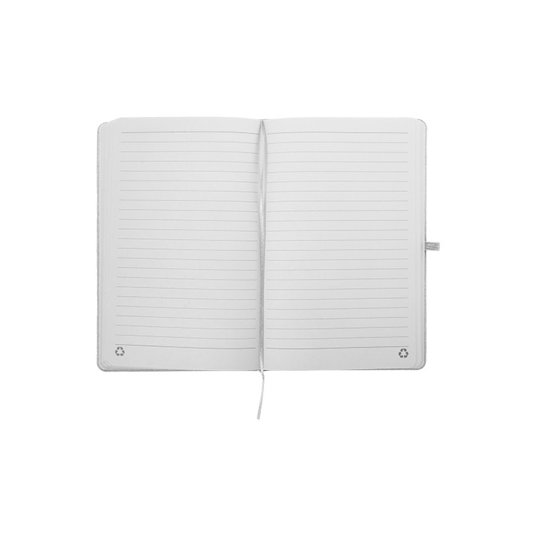 Тефтер А5 со ластик, рециклиран 80л. линија