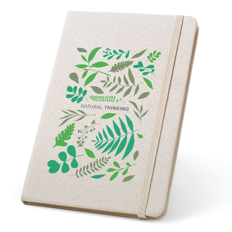 Тефтер А5 со ластик, рециклиран 96л. линија