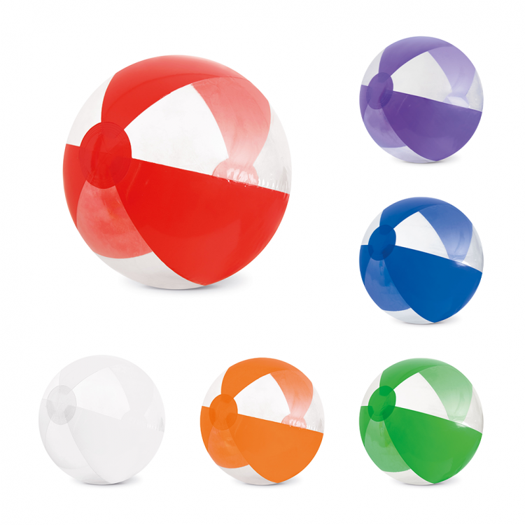 Топка за на плажа транспарентна 22cm Santa