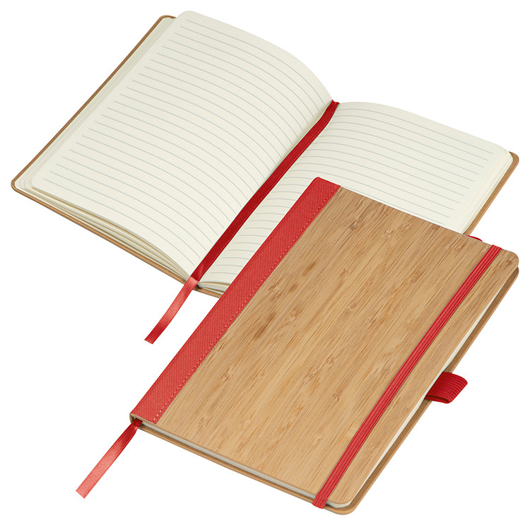 Еко тефтер А5 со бамбус корици, 96л линија