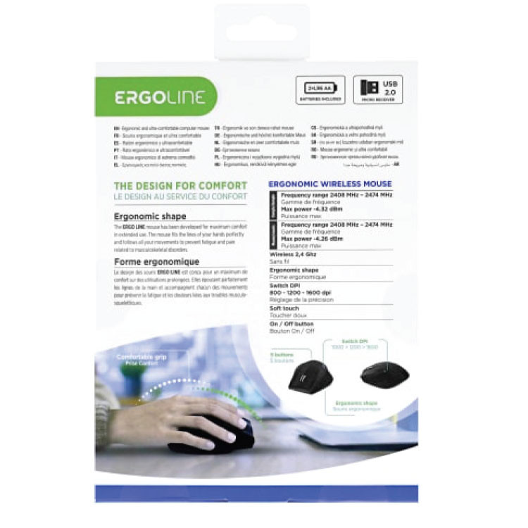 Маус безжичен ергономски TNB