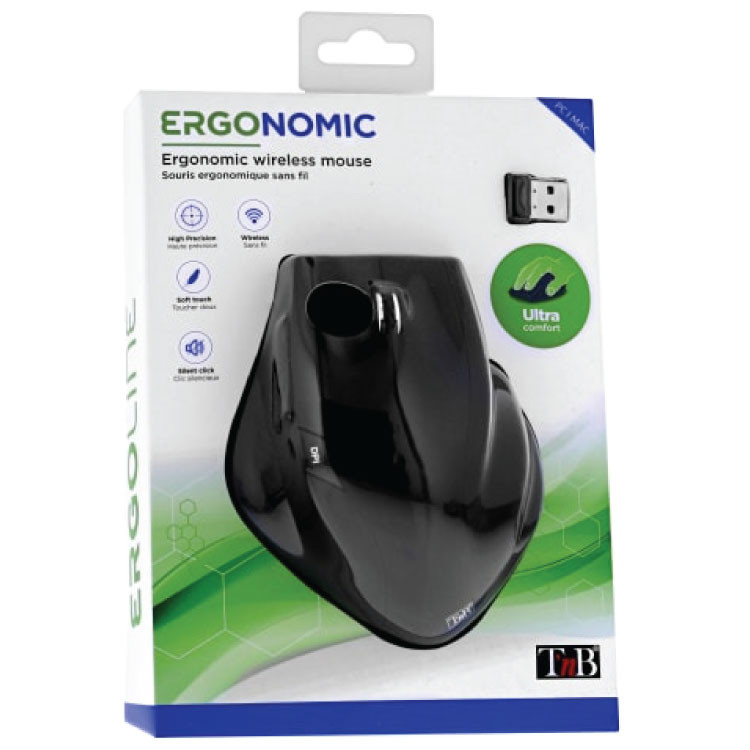 Маус безжичен ергономски TNB