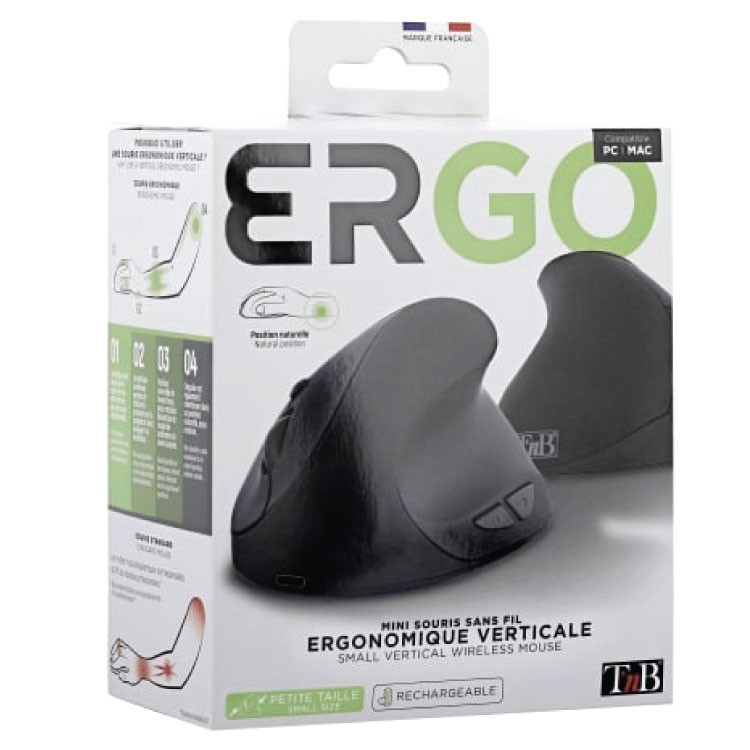 Маус безжичен ергономски TNB mini rechargeable