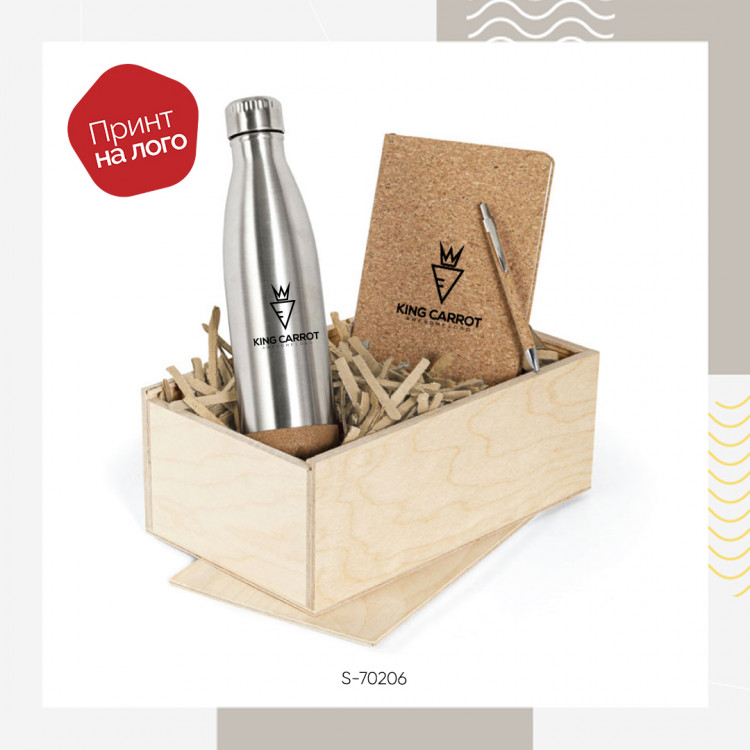 Даровен сет со плута во дрвена кутија