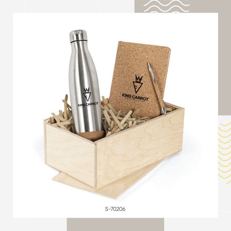 Даровен сет со плута во дрвена кутија