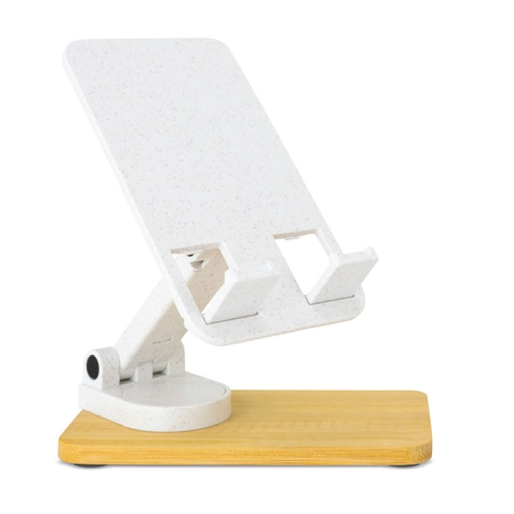 Држач за мобилен ротациски на бамбус