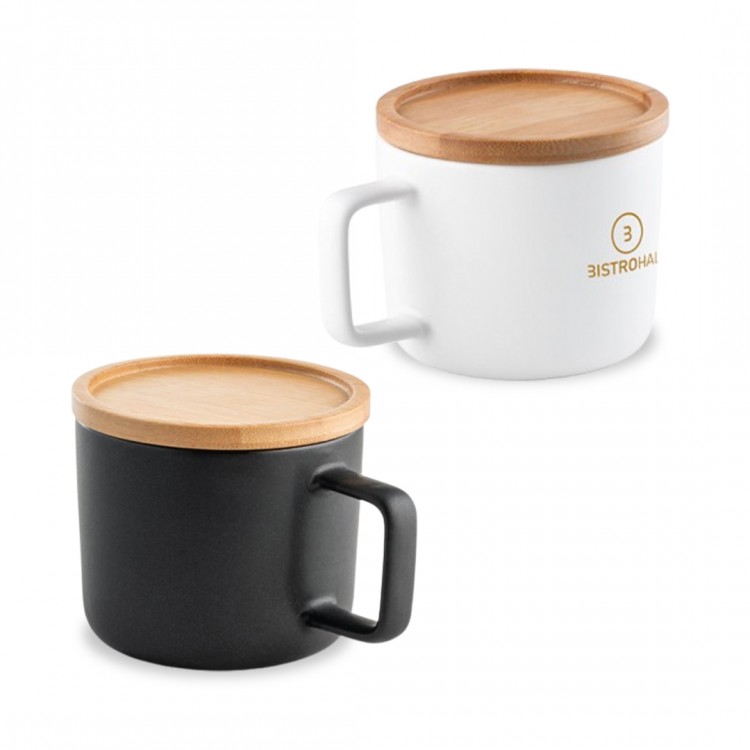 Чаша со бамбус капак / подметач 230мл.