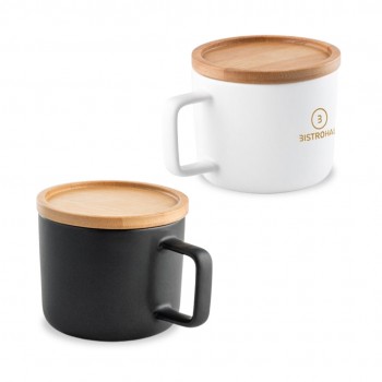 Чаша со бамбус капак / подметач 230мл.