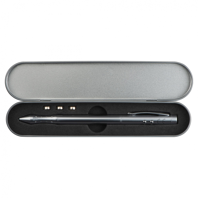 Пенкало црвено/плаво, со лед и ласер, 4 во 1