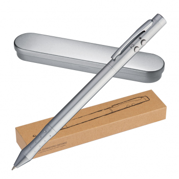 Пенкало црвено/плаво, со лед и ласер, 4 во 1