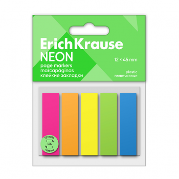 Самолепливи индекси 12х45, 1/5, 125л. Erich Krause
