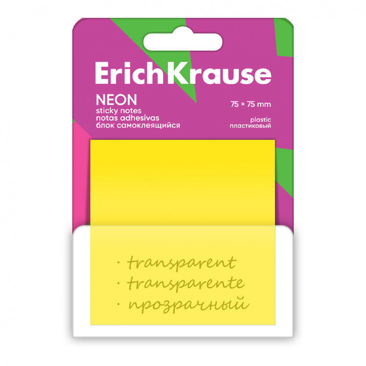 Самолепливи пвц ливчиња 75х75 транспарент Неон 50л