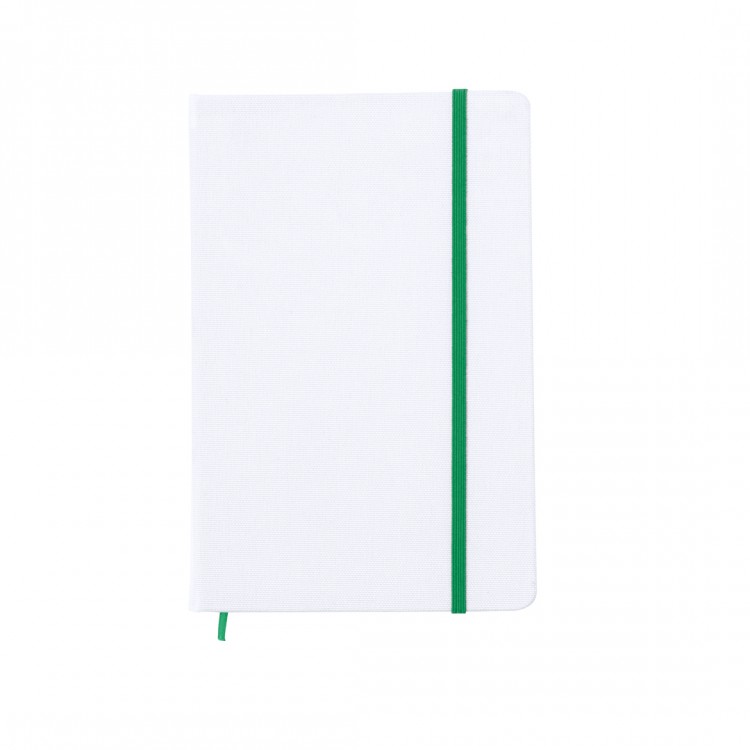 Тефтер А5 со ластик, сублимациски, 100л. бланко