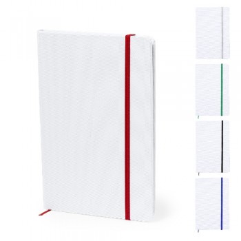 Тефтер А5 со ластик, сублимациски, 100л. бланко