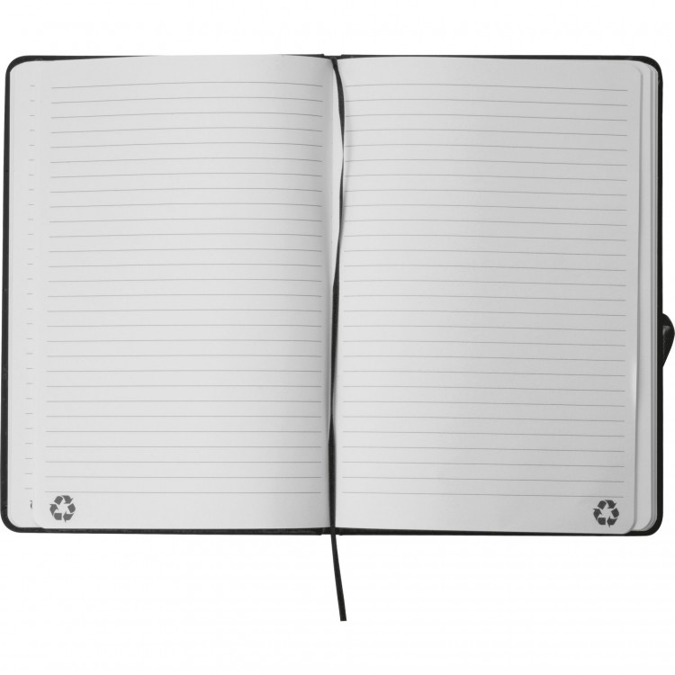 Тефтер А5 со ластик, рециклирани 80л. линија