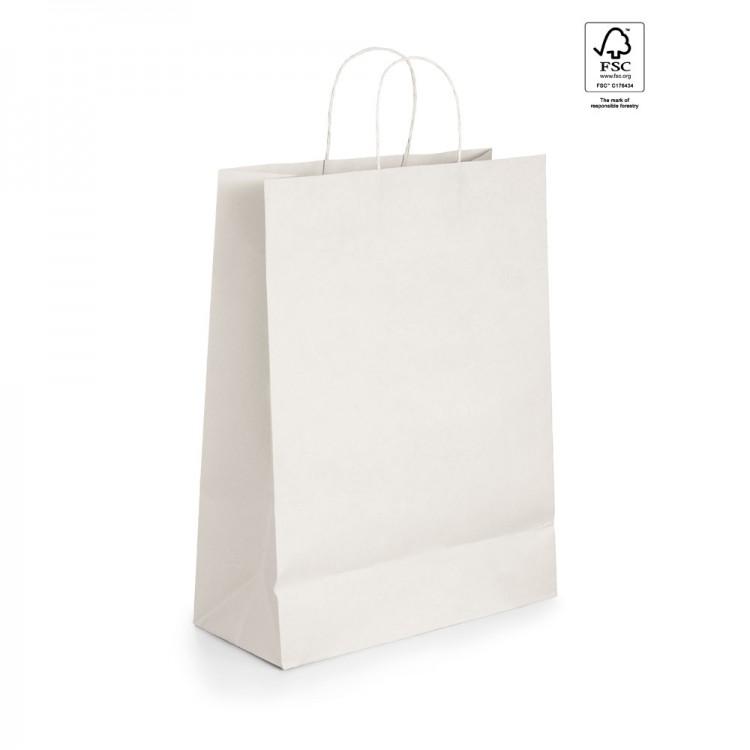 Хартиена кеса 320x410x110мм бела