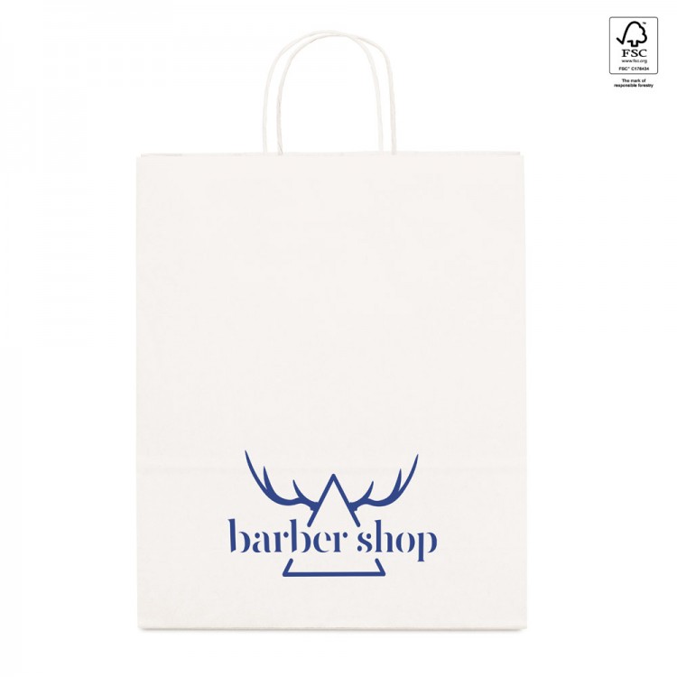 Хартиена кеса 320x410x110мм бела