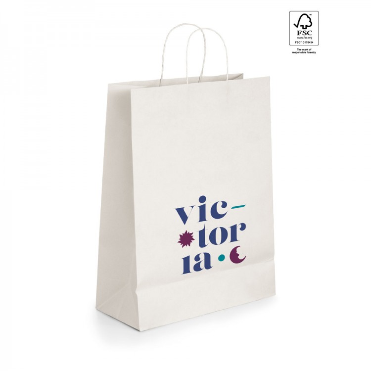 Хартиена кеса 320x410x110мм бела