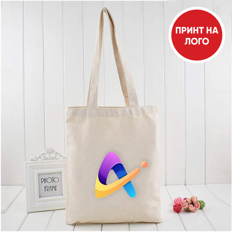 Торба памучна со џеб, 450x380x105мм