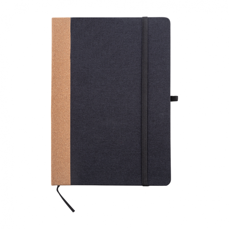 Еко тефтер А5, корица RPET со плута, 80л линија