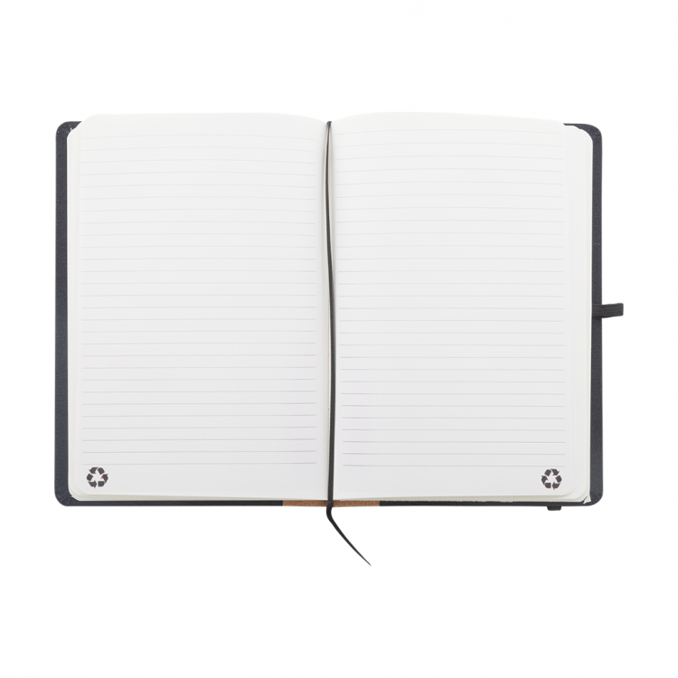 Еко тефтер А5, корица RPET со плута, 80л линија