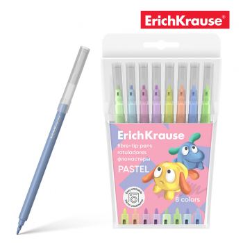 Боици фломастери 1/8 пастел се перат Erich Krause