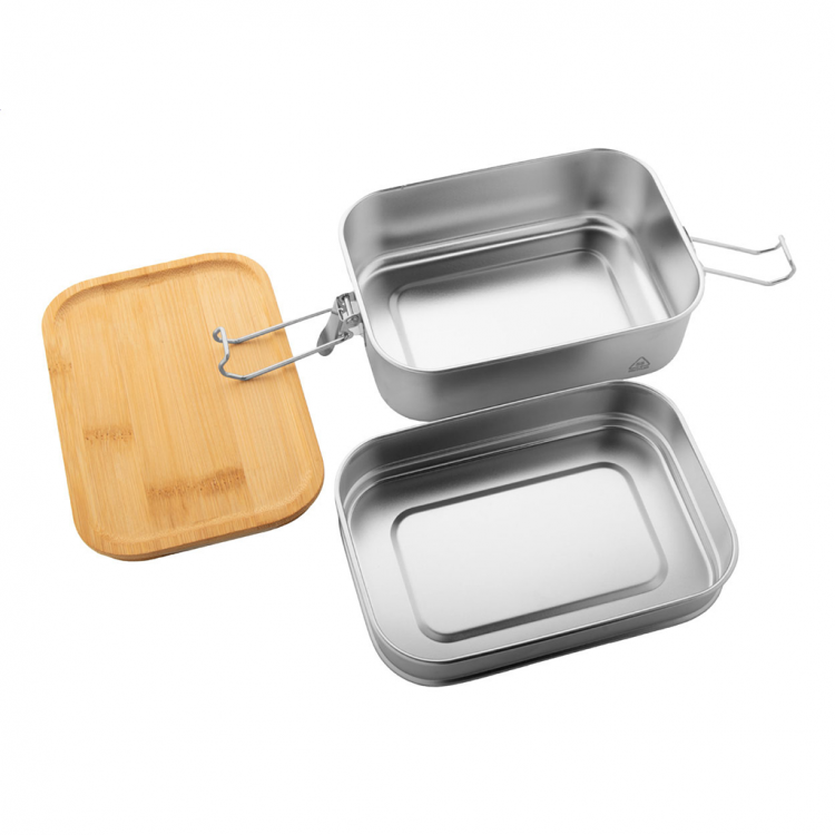 Кутија за храна, инокс, дводелна, 940мл