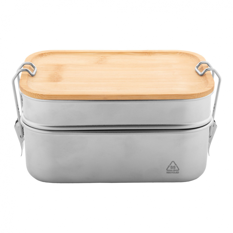 Кутија за храна, инокс, дводелна, 940мл