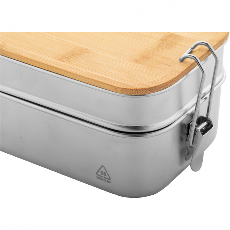 Кутија за храна, инокс, дводелна, 940мл