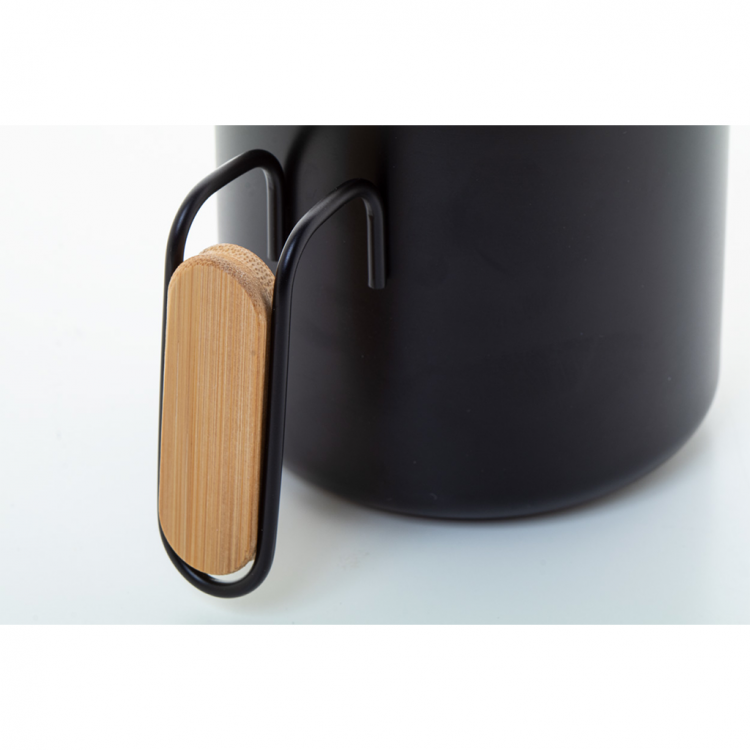 Еко чаша термос 300мл, бамбус капак, рец. инокс