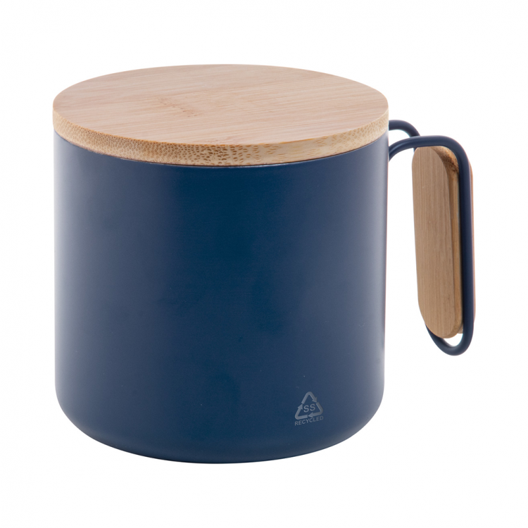 Еко чаша термос 300мл, бамбус капак, рец. инокс