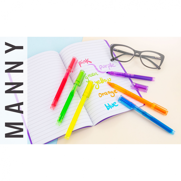 Текст маркер сет со 6 бои