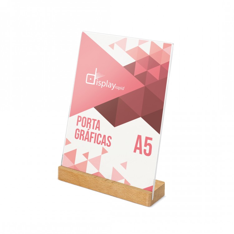 ПВЦ Држач А5, 148*210мм, со дрво