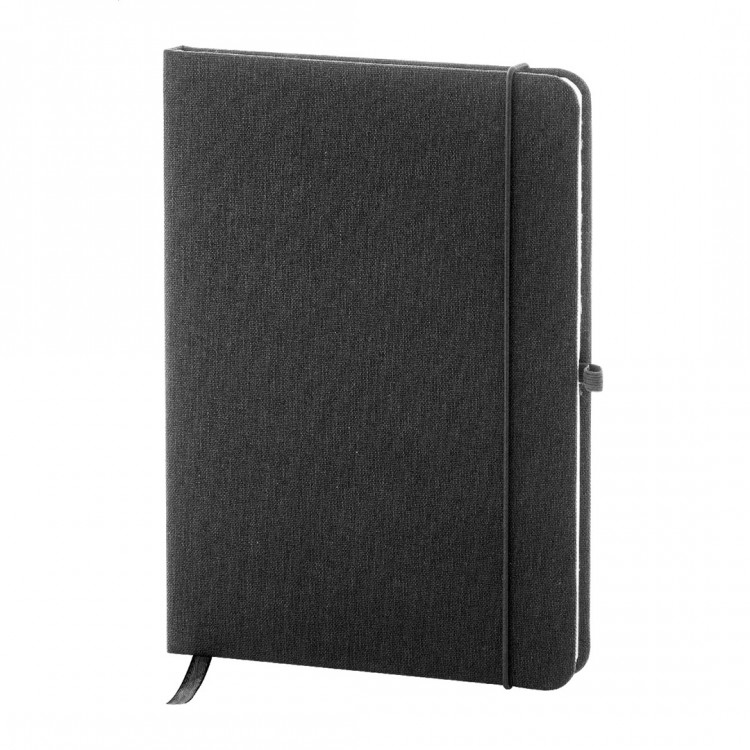 Еко тефтер А5, корица RPET полиестер, 80л бели