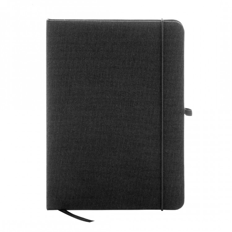 Еко тефтер А5, корица RPET полиестер, 80л бели