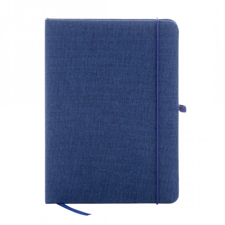 Еко тефтер А5, корица RPET полиестер, 80л бели