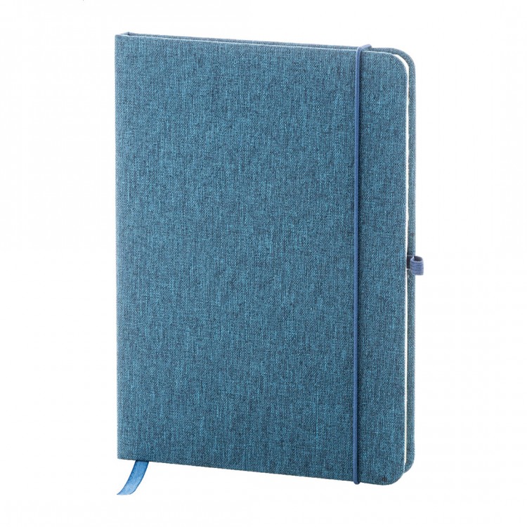 Еко тефтер А5, корица RPET полиестер, 80л бели