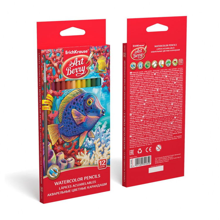 Боици дрвени1/12-акварел+четка АртБер Erich Krause